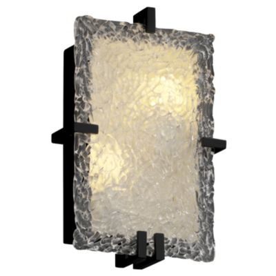 Veneto Glass Clips Rectangular Wall Sconce by Justice Design Group - Starlight Lighting USA and Canada